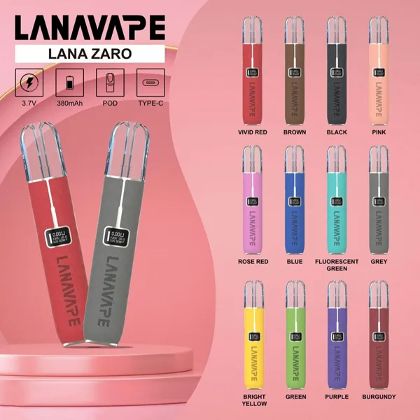 LANA皮革主機 | 可調功率 · 通用一代煙彈 · LED螢幕 · 拉娜電子煙主機推薦